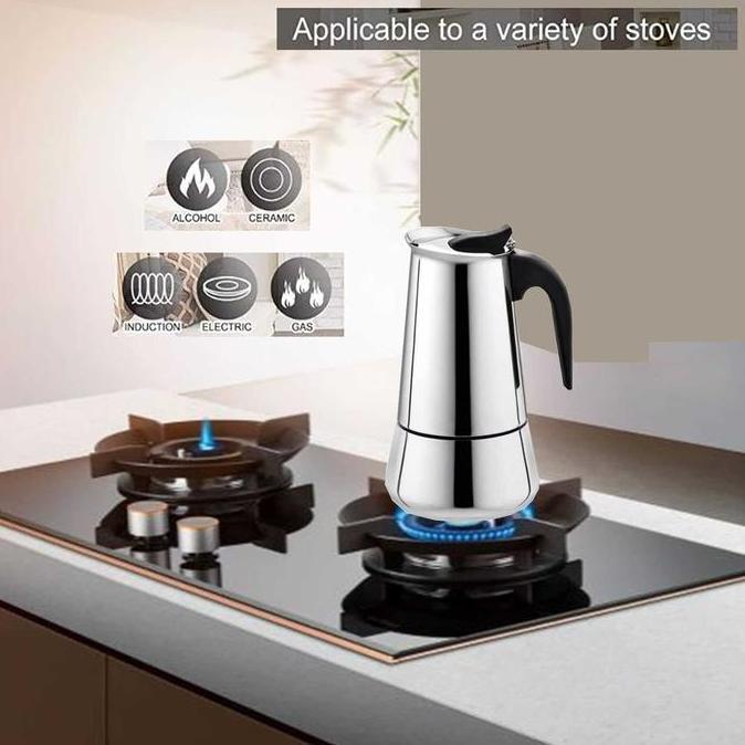Cerek Pembuat Coffe Elektrik /  Moka Pot Teko Filter Coffe / Teko Pembuat Kopi Espresso Maker Coffe 