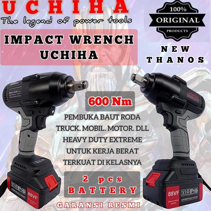 Promo Impact Wrench 88Vf Uchiha Mesin Pembuka Baut Ban Roda Truck Mobil Ori Cod