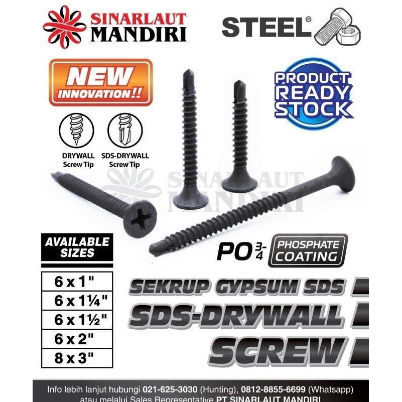 Promo Sekrup / Skrup Sds Gypsum Drywall / Sds Drywall Screw 6 X 2" Cod