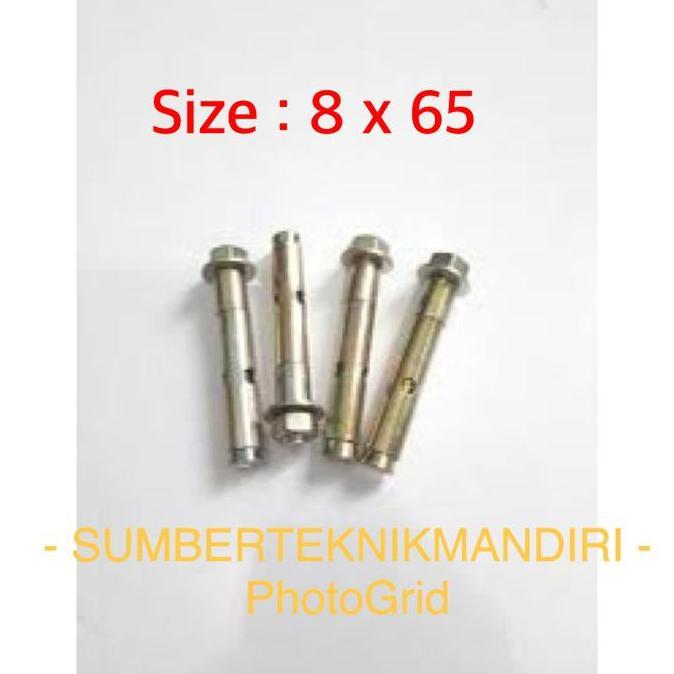 Promo Dyna Bolt M8 X 65 / Dynabolt 8 X 65 / Baut Beton M8 X 65 @250Pcs (Dus) Cod