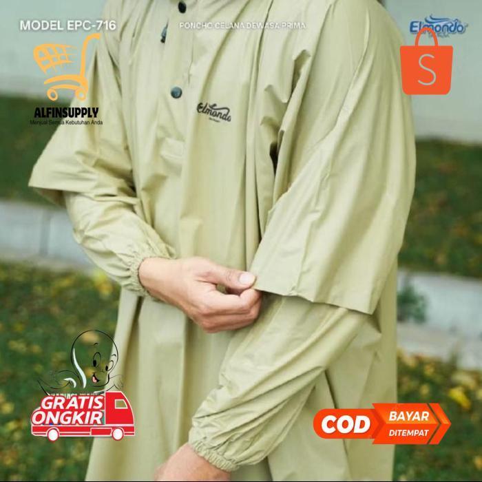 hj-77 fx-4 Jas Hujan Elmondo Prima 716 /Elmondo 716 Prima Setelan Dewasa / Jas hujan Ponco Elmondo E