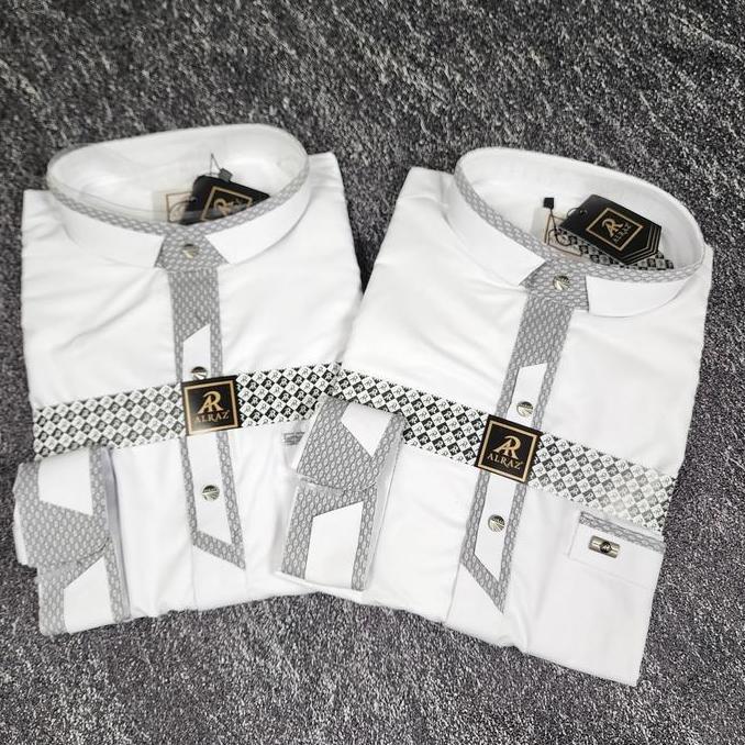 Promo Baju koko Alraz Kemko Putih Panjang type Zulkarnain COD