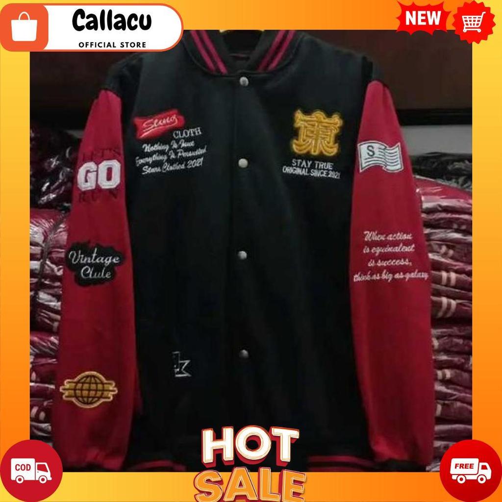 Jaket Baseball Varsity Vintage Regland Pull Bordir / Jaket Varsity Pria Wanita Kekinian COD[B2][B1]