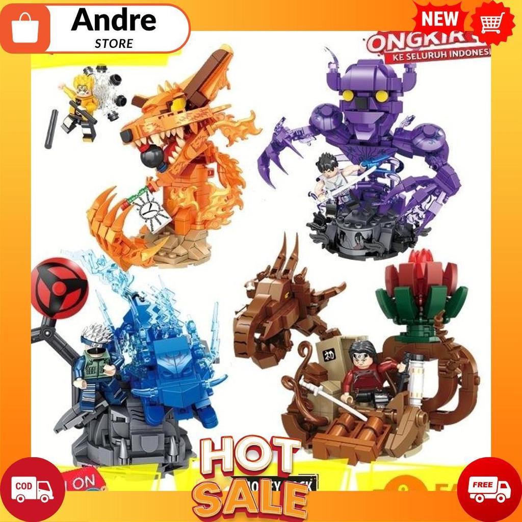 Mainan Balok Susun Figure Anime Japan Naruto Kyubi Sasuke Kakashi Itachi Cod [A4]