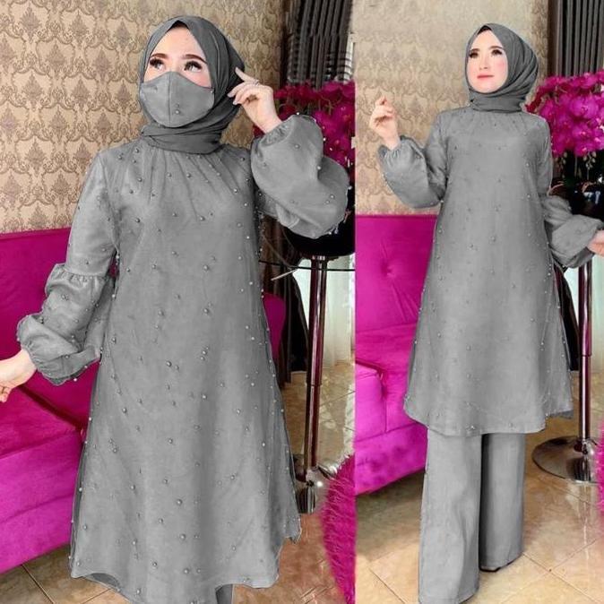 Promo Syelfoli Atasan  Wanita One Set Jumbo Remaja Dewasa Pakaian Wanita Fashion Muslim Tile Mutiara