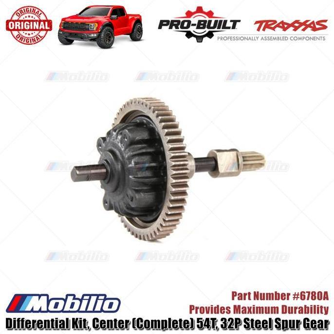 Traxxas Part #6780A Pro-Built Differential kit Center Complete 54T 32P Steel Spur Gear for RC Ford R