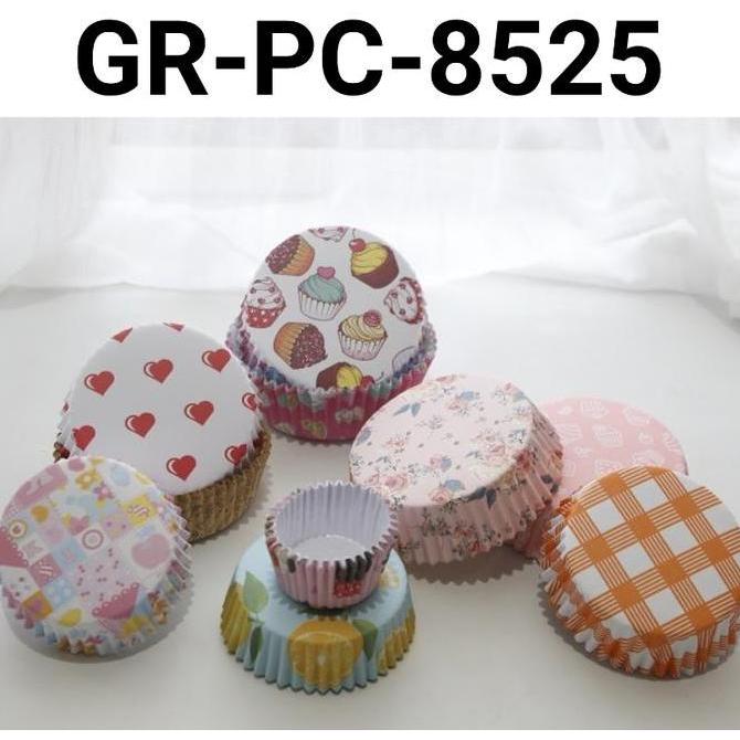 GR-PC-8525 Kertas cinamon roll roti cup laminasi case alas 8.5cm 2.5cm