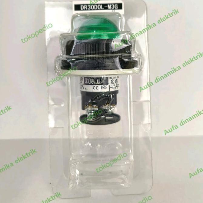 Diskon DR30DOL-M3G Pilot lamp fuji dr30dol m3G pilot lamp hijau 220vac auf4d1n Buru Order