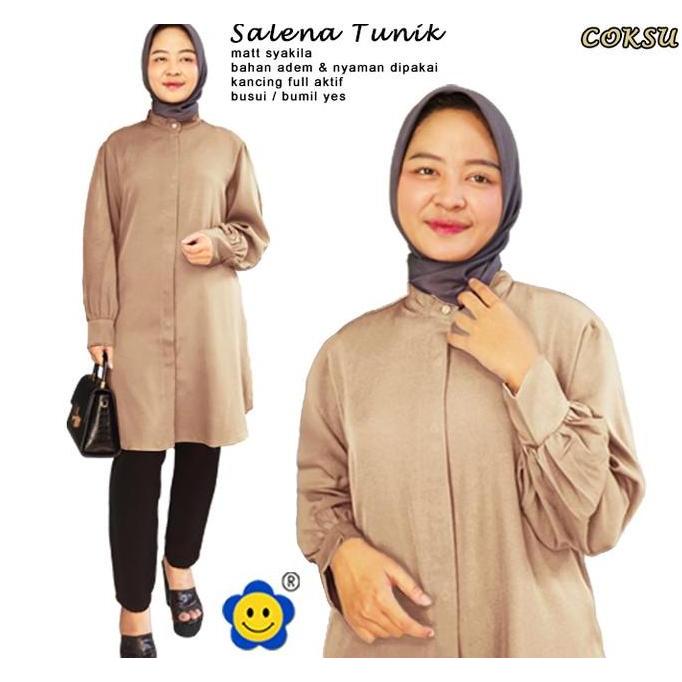Promo Salena Tunik - Logo Smile (LS) - Ukuran M-XL - Matt Syaila COD