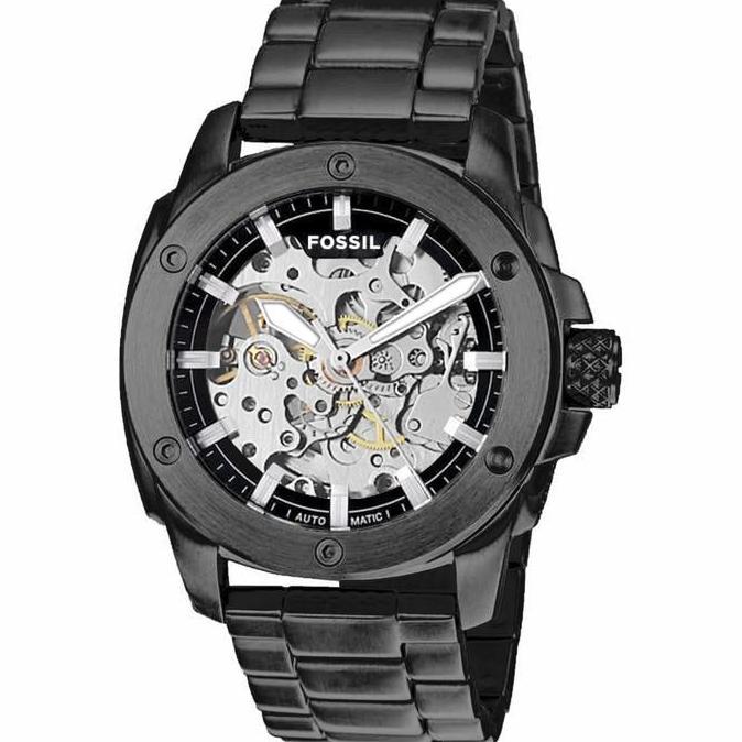 Promo Jam tangan pria fossil otomatis transparan fossil skeleton COD