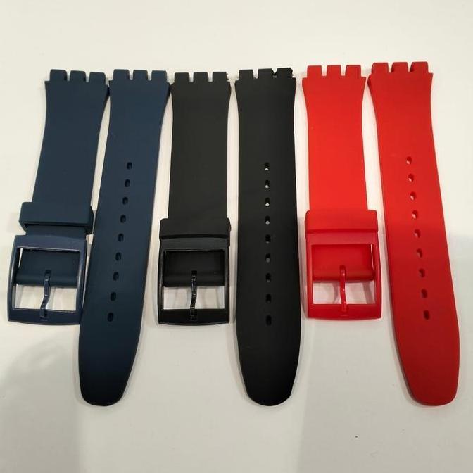 Promo Strap Tali Jam Swatch 19mm Original Oem Rubber Strap Swatch Silicone COD