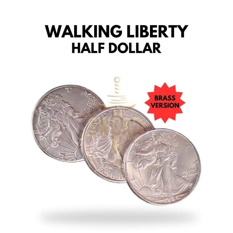 viral Sulap Walking Liberty Coin Brass - Super Walking Liberty Half Dollar - Brass Coin - Koin Kunin