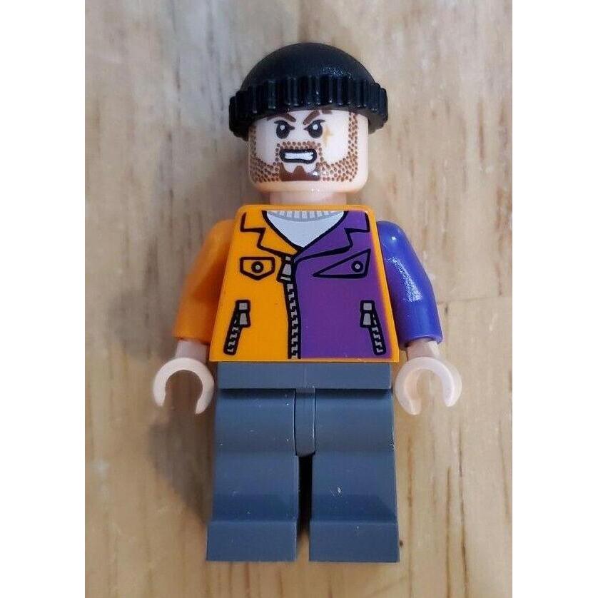 Lego Original Parts Out 6864 SH0021 Two-Face's Henchman, Orange and Purple - Beard