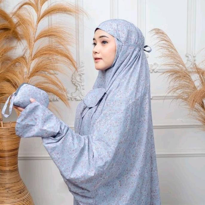 Mukena Terusan Travelling Mini Pouch Parasut Korea Terlaris