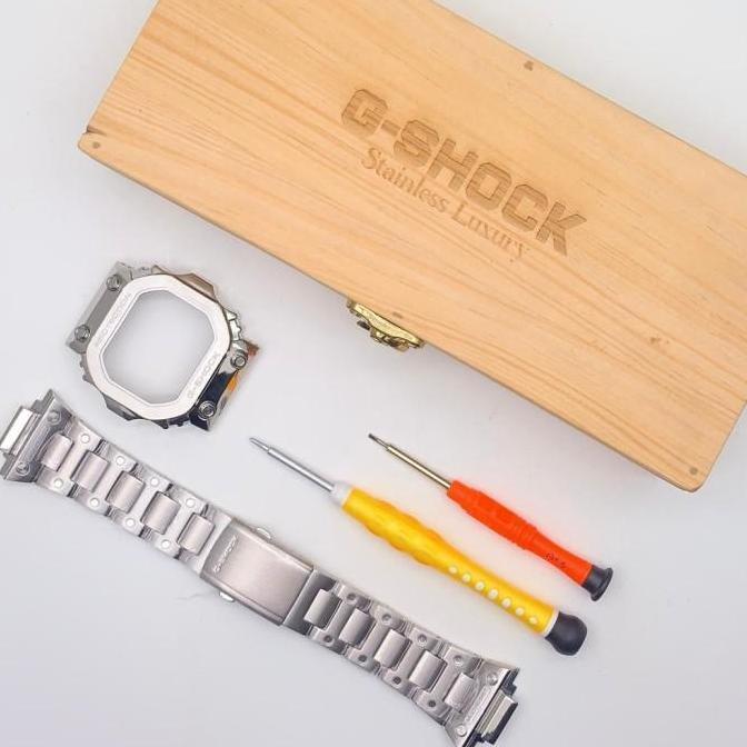 Promo BEZEL GSHOCK GX56 GX 56 CASE PREMIUM STEEL SILVER COD