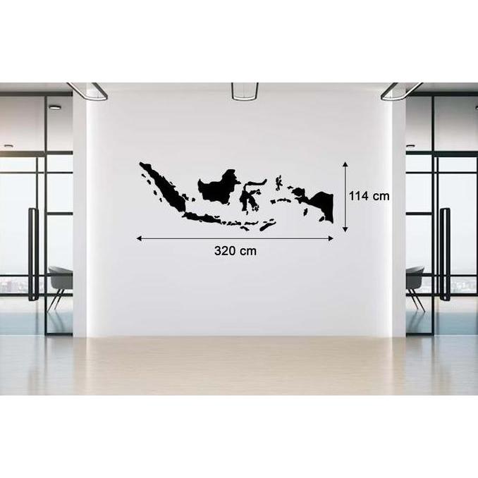 Peta indonesia - lebar 320 cm - Akrilik / MDF
