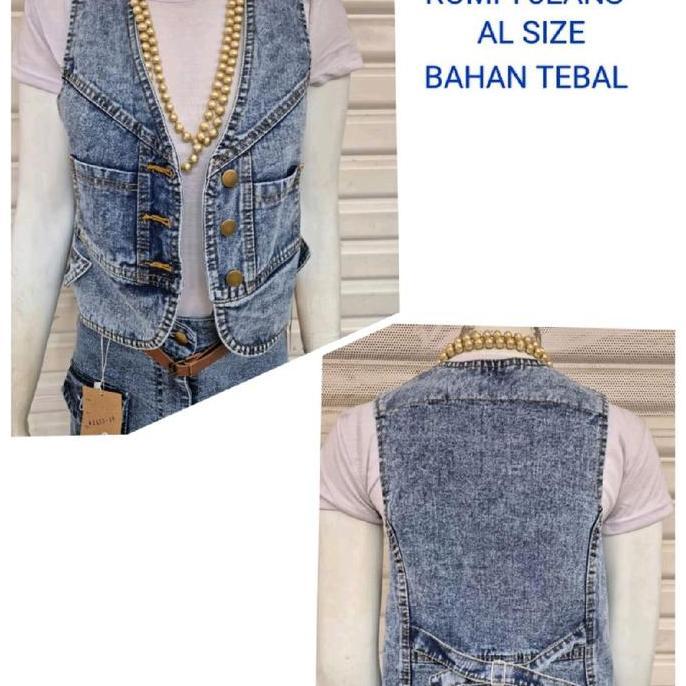Promo ROMPI JEANS WANITA CROP SNOW KANCING TIGA VEST CROP ROMPI CROP WANITA ROMPI CEWEK CROP COD