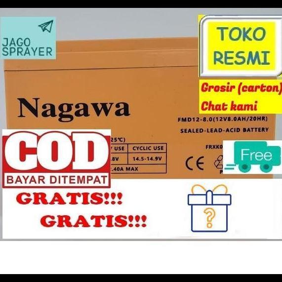 Baterai (Aki) 8 Ah Sprayer Elektrik (Nagawa Nagasaki) / Spreyer Murah