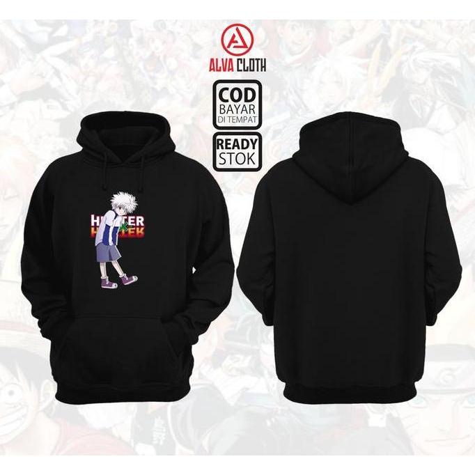 DF352 - KILLUA HUNTER X HUNTER 04 | Hoodie Anime Jepang | Sweater Distro | Zipper wibu | Fleece Gram
