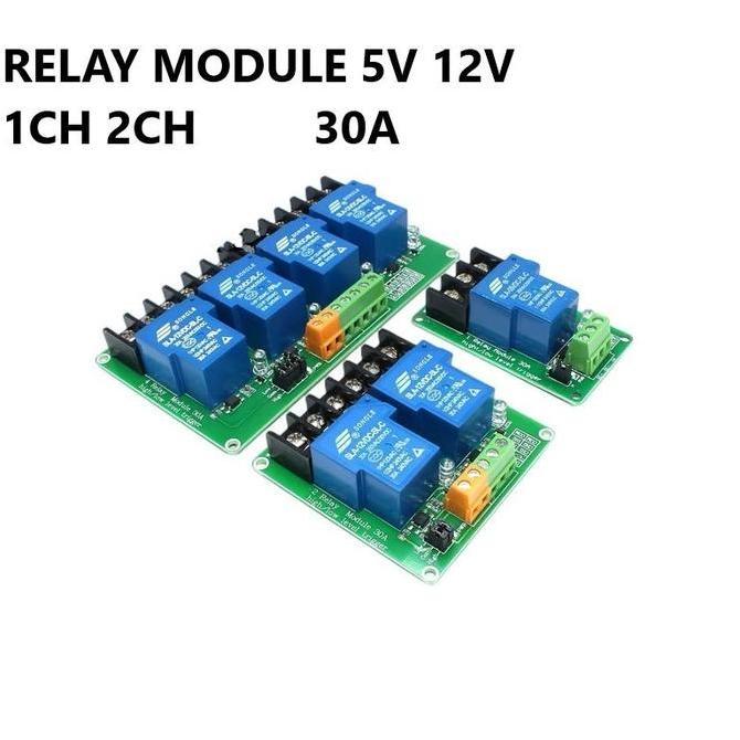 RELAY MODULE 5V 12V 4 CHANNEL 1CH 2CH 30A OPTOCOUPLER ISOLATION