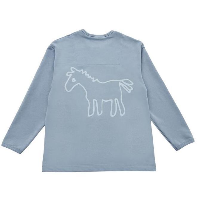 Onoma French Terry - Oversized Horse Sky Blue - Sweatshirt lc