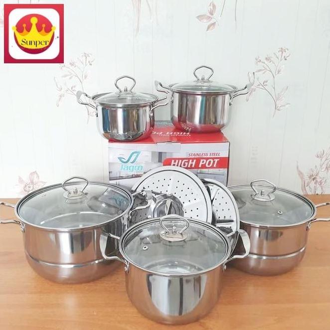 Panci Set Stainless Tebal Isi 5Set