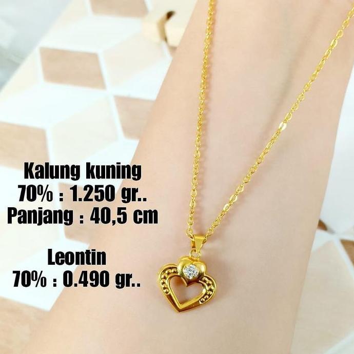 Kalung & Liontin Emas / Mas Kuning 70% Berat 1.740 Gram Panjang 40Cm.. [terbaik]