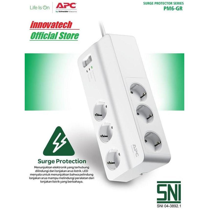 APC SURGE PROTECTOR PM6GR / PM6-GR COLOKAN ANTI PETIR ORIGINAL DAN TERPERCAYA