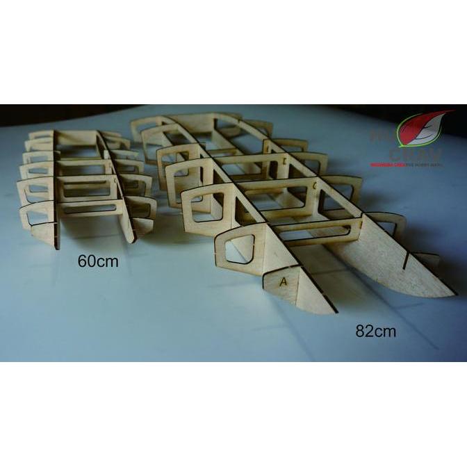 RC BOAT HULL 82CM CATAMARAN / KAPAL KATAMARAN LASER CUTTING ORIGINAL DAN TERPERCAYA