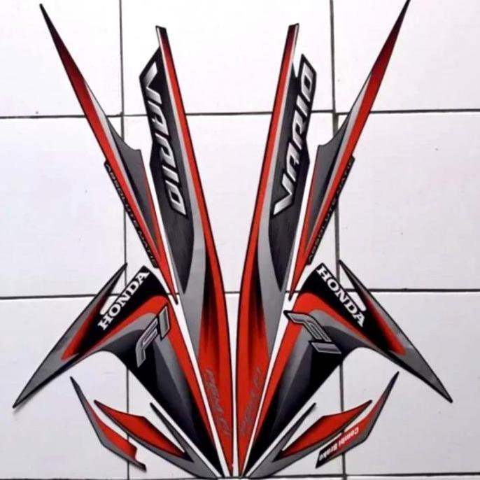 Stiker Striping List Body Motor Honda Vario Cw 110 Fi 2014 Full Hitam