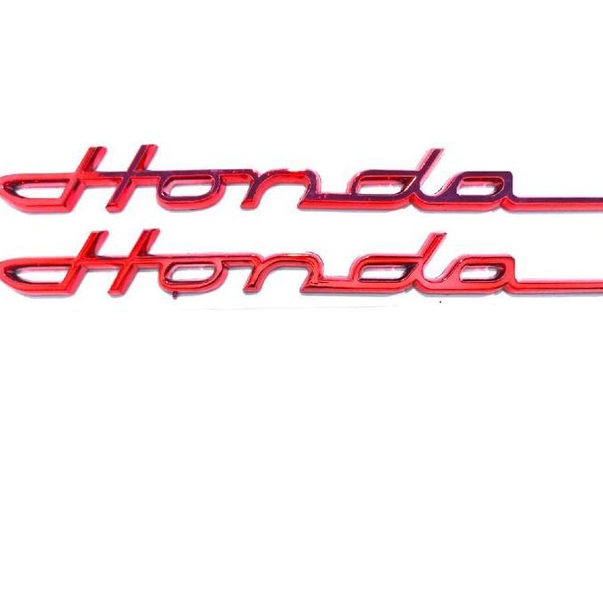 STIKER TIMBUL HONDA LATIN TIMBUL 3D / LOGO HONDA LATIN TIMBUL 3D / LOGO EMBLEM HONDA LATIN MERAH TIM