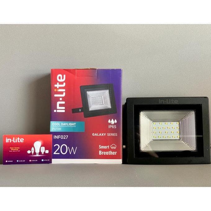 TERMURAH - LAMPU SOROT FLOODLIGHT LED INLITE 20W 20 WATT - INF027
