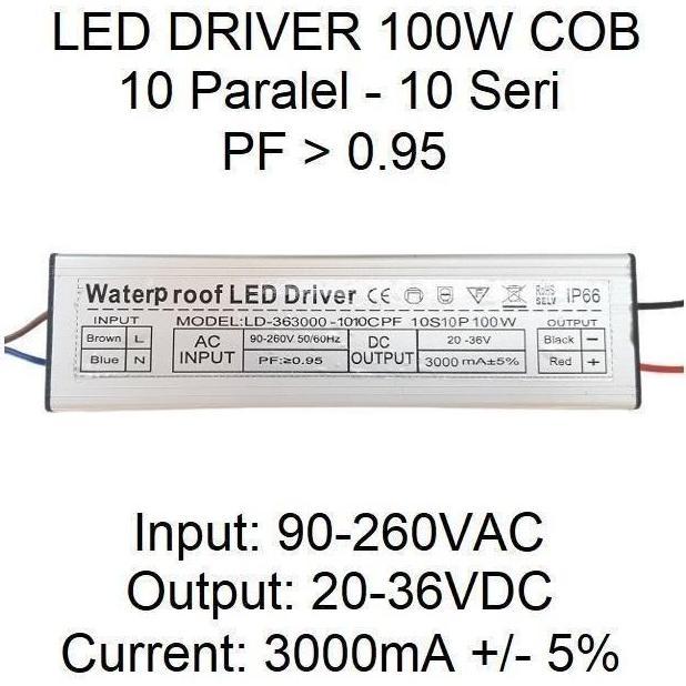 Led Driver 100W 3000mA DC20-36V WP PF 0.95