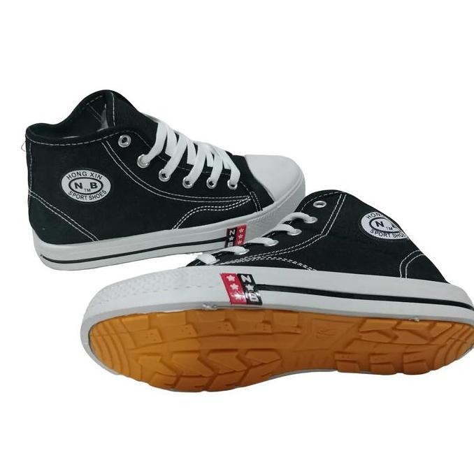 DV158 }} SEPATU SEKOLAH NB TINGGI TALI/SEPATU SEKOLAH SD,SMP, SMA PRIA & WANITA Casual Hitam Shoes