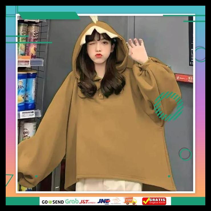 PROMO DINOS SWEATER HOODIE WANITA | SWEATER WANITA KOREAN STYLE KEKINIAN BAJU BANDUNG FIT FLEECE TER