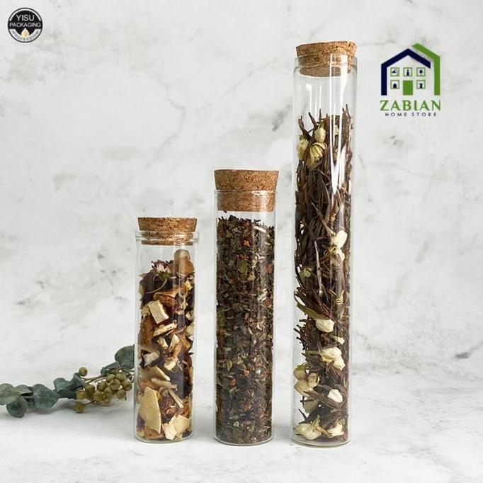 ZABIAN TABUNG REAKSI TUTUP KAYU TUBE KACA UNTUK SOUVENIR DEKORASI