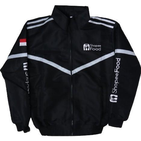 Jaket Motor Bomber Sfd Hitam Jaket Motoran Jaket Ojol Jaket Motor Hitam