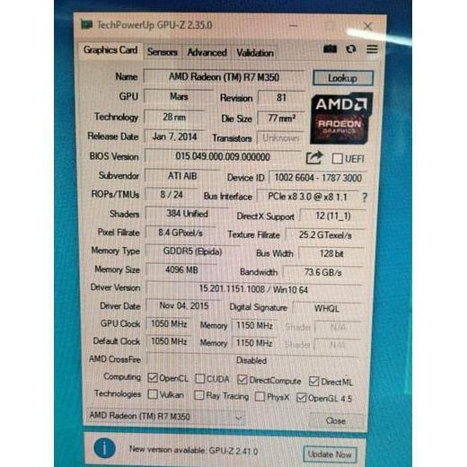 VGA REBORN R7 350 4GB DDR5 [terbaik]