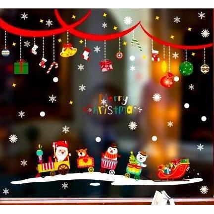 Sticker Natal Dekorasi Natal Sticker Kaca Film Christmas Seri Border A LJ