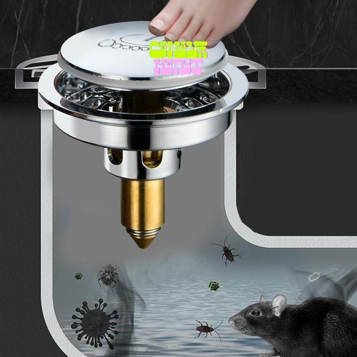 ukd- Floor Drain Stainless Penutup Kamar Mandi Lubang Saringan Got Injak saringan Air Kamar Mandi Mu