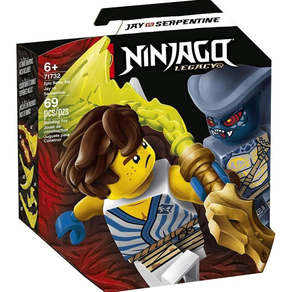 LEGO NINJAGO Epic Battle Set Jay vs. Serpentine 71732 Building Kit; Ninja Playset