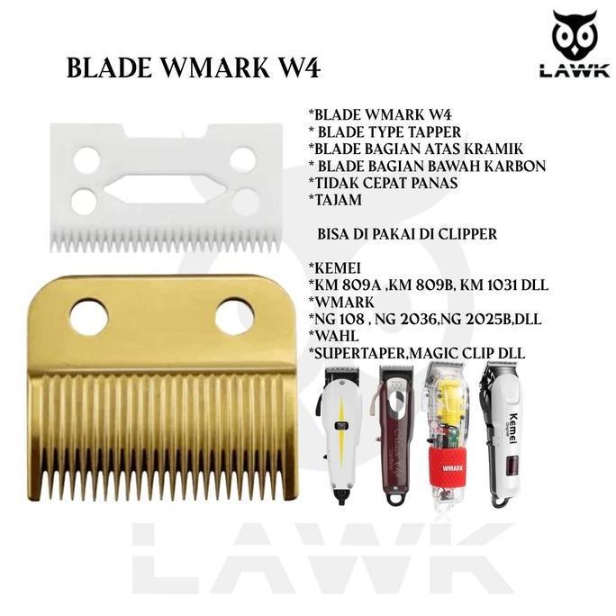 Blade wmark w4 blade hair clipper wmark mata pisau mesin cukur wmark Multifungsi Aman / MATA PISAU W