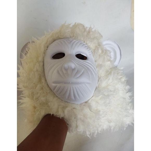 Trending Topeng Monyet Albino Stok Ready Putih Ropt-01
