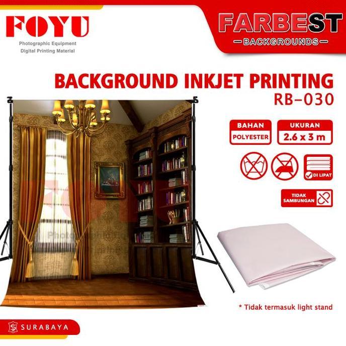 Background Backdrop Foto Photo Studio Inkjet Ukuran 2.6x3 M Meter Wisuda Graduation Gambar Rak Buku 