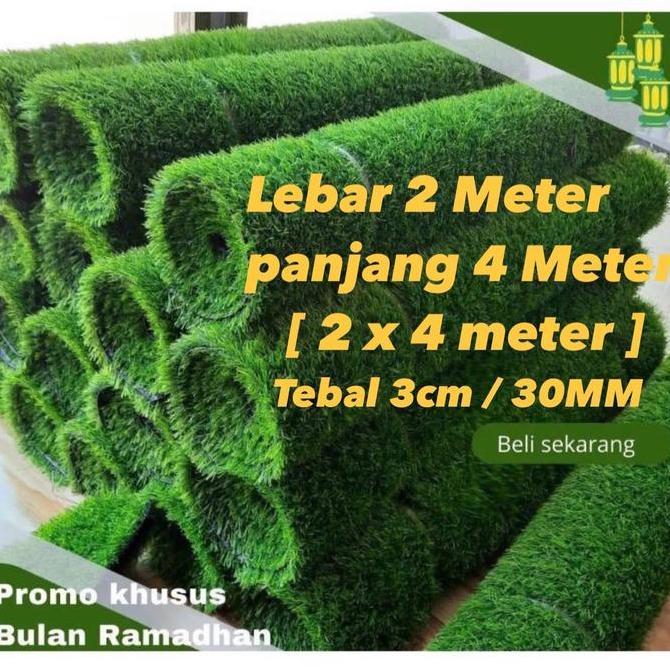 Rumput sintetis premium 3cm 2 x 4meter /rumput sintetis murah /rumput sintetis swiss /rumput sinteti