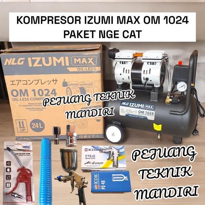 Promo Mesin Kompresor Angin Oilless Izumi Max Om 1024 1Hp / Izumi Om1024 24L Cod