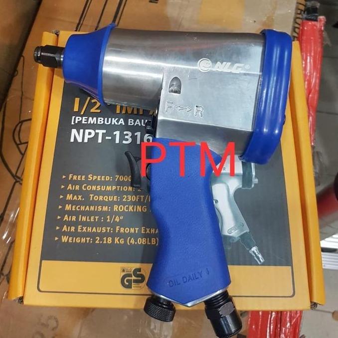 Promo Air Impact Wrench Nlg 1/2" - Mesin Buka Baut Kompresor Angin Merk Nlg Cod