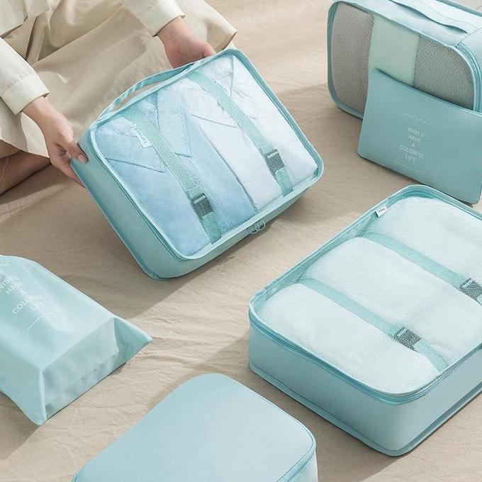 CR - Hanke 7 in 1 Tas Travel Organizer Storage Bag Luggage Bag Tas Dalam Koper 7in1 Set 7Pcs SET Tra