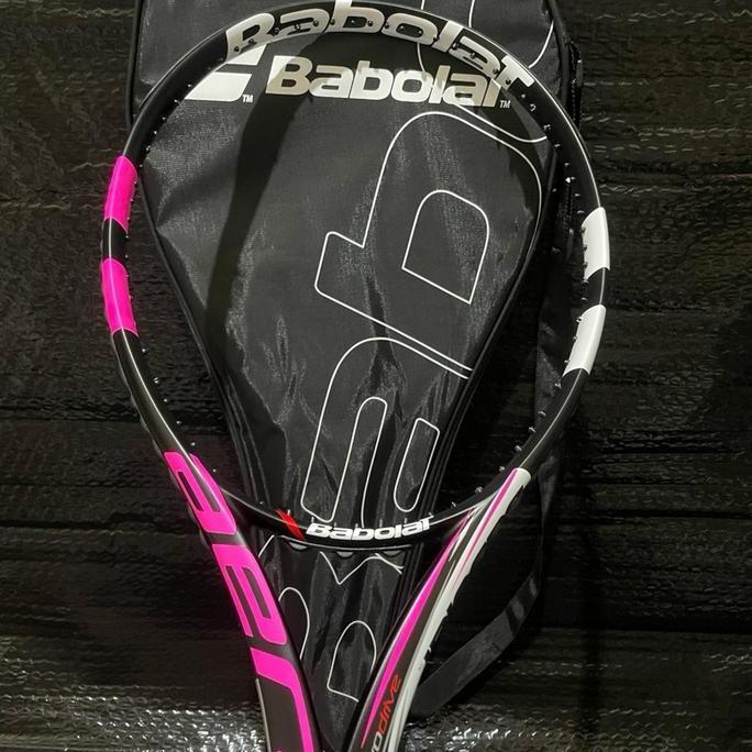 Promo Raket Tenis Babolat Premium Aero Pro Drive Pink + Senar Dunlop s-gut Gratis Tas COD