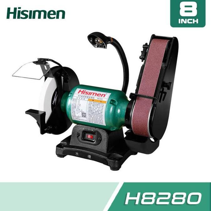 KNOV HISIMEN H8280 8" Combo Bench Grinder & Belt Sander